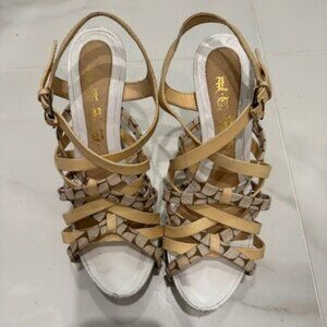 L.A.M.B. Trixie Wedges Size 8